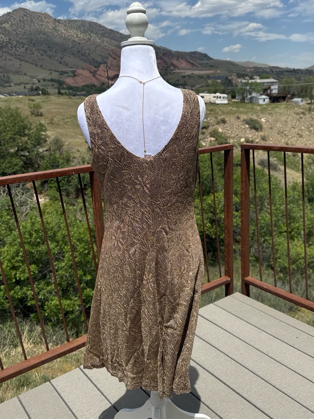 Joseph Ribkoff Gold Mini Dress - Picture 2 of 4